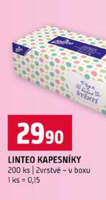 LINTEO KAPESNÍKY 200 ks 2vrstvé v boxu Terno