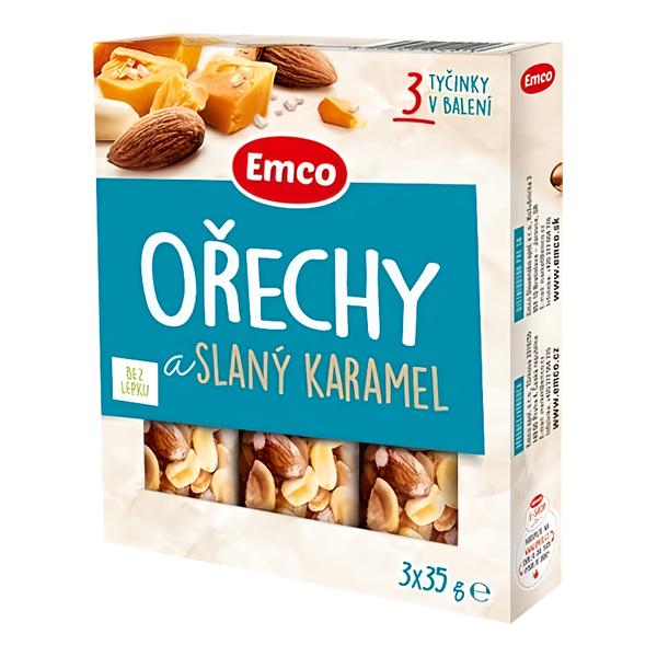 Emco Ořechy a Slaný karamel 3x35 g