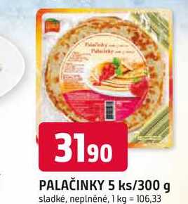 PALAČINKY 5 ks/300 g sladké