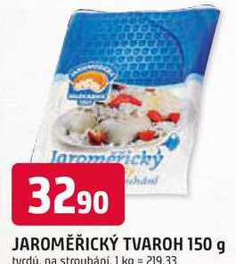 Jaroměřická Mlékárna Jaroměřický tvaroh tvrdý na strouhání 150g