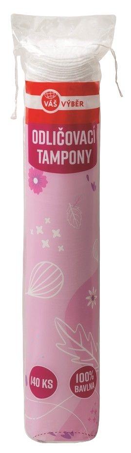 VÁŠ VÝBĚR Odličovací tampony, 140 KS