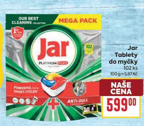 Jar Tablety do myčky 102 ks BILLA