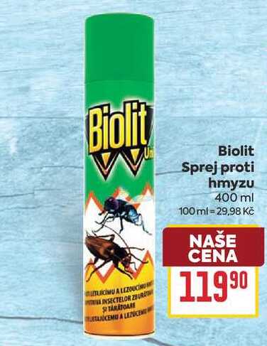 Biolit Sprej proti hmyzu 400 ml BILLA