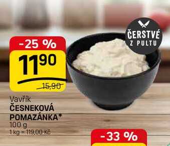ČESNEKOVÁ POMAZÁNKA* 100 g 