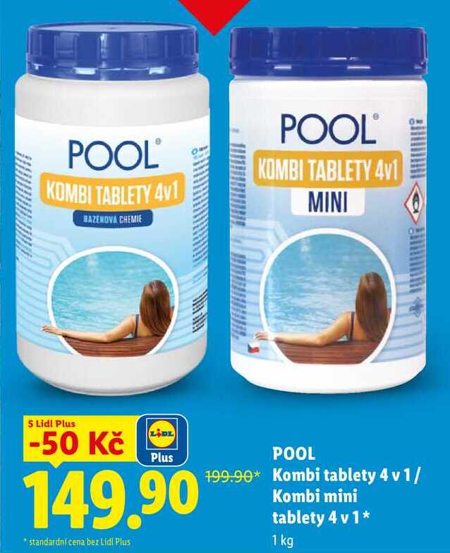 POOL Kombi tablety 4 v 1/Kombi mini tablety 4 v 1, 1 kg