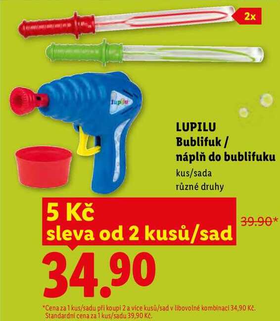 LUPILU Bublifuk/náplň do bublifuku 