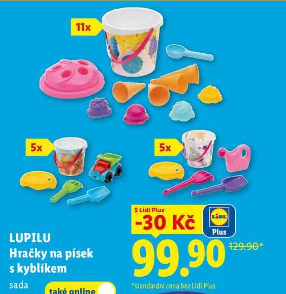 LUPILU Hračky na písek s kyblíkem Lidl