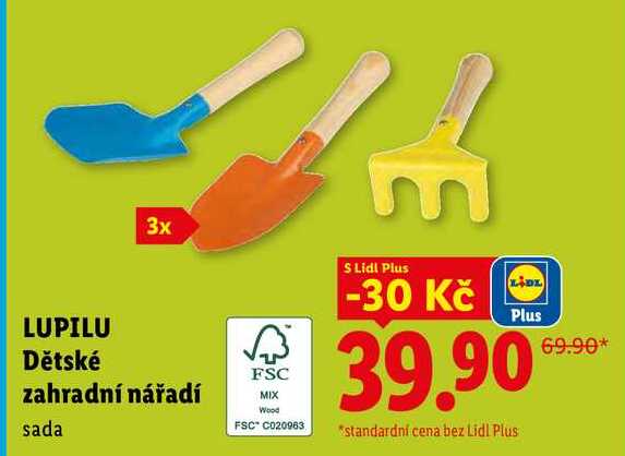 LUPILU Dětské zahradní nářadí 