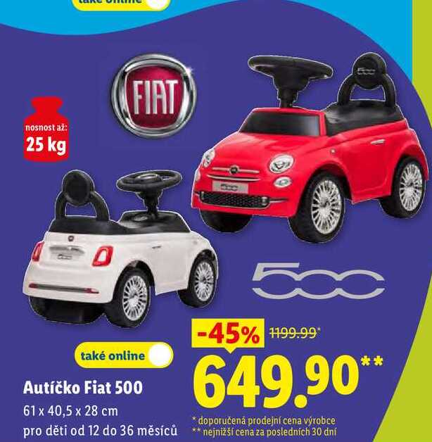 Autíčko Fiat 500 Lidl