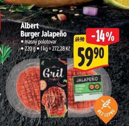 Albert Burger Jalapeño  220 g