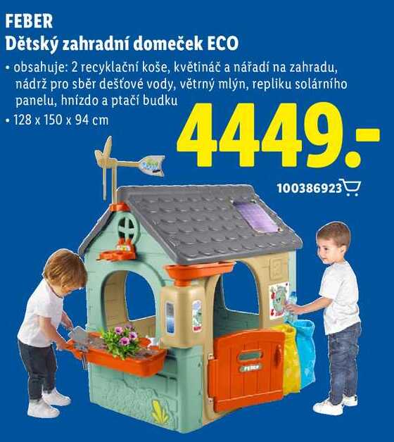 FEBER Dětský zahradní domeček ECO Lidl