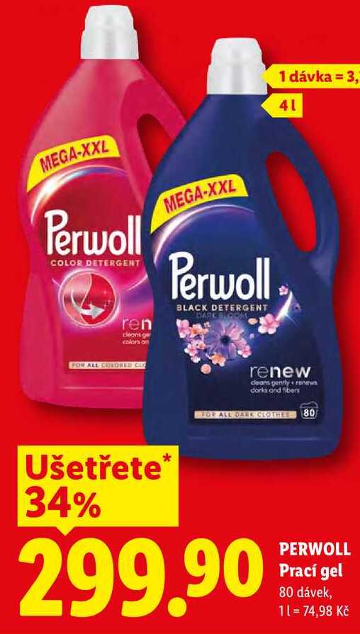 PERWOLL Prací gel, 80 dávek 