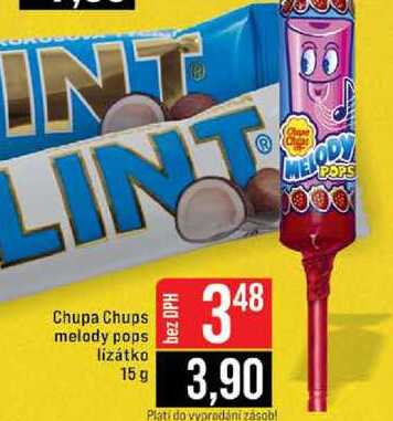 Chupa Chups melody pops lízátko 15g 
