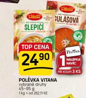 POLÉVKA VITANA vybrané druhy 45-95 g 