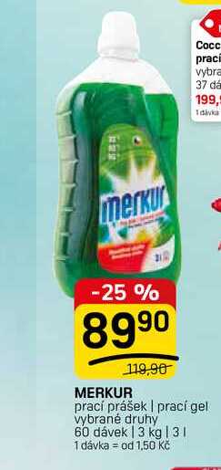 MERKUR prací prášek | prací gel vybrané druhy 60 dávek FLOP TOP
