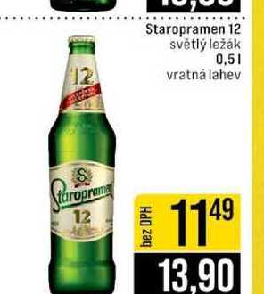Staropramen 12 světlý ležák 0,5l