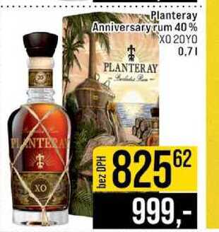 Planteray Anniversary rum 40% XO 20YO 0,7l