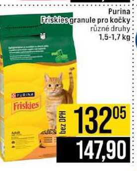 Purina Friskiesgranule pro kočky různé druhy 1,5-1,7 kg 