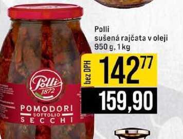 Polli sušená rajčata v oleji 950g,1kg