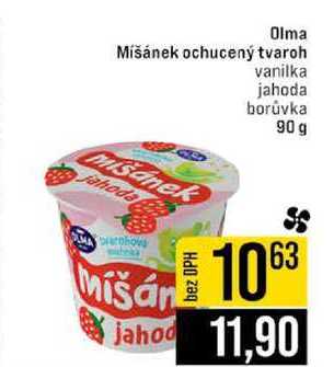 Olma Mišánek ochucený tvaroh vanilka jahoda borůvka 90 g 