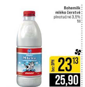 Bohemilk mléko čerstvé plnotučné 3,5% 1l