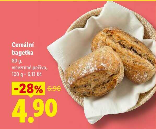 Cereální bagetka, 80 g
