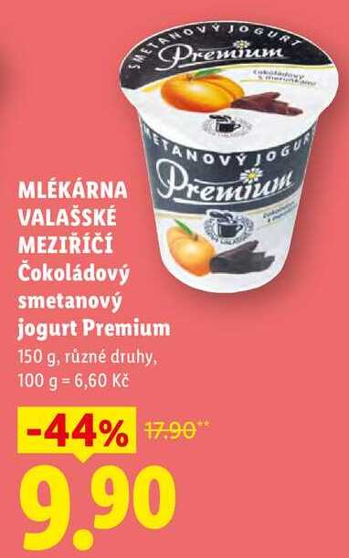 MLÉKÁRNA VALAŠSKÉ MEZIŘÍČÍ Čokoládový smetanový jogurt Premium 150 g