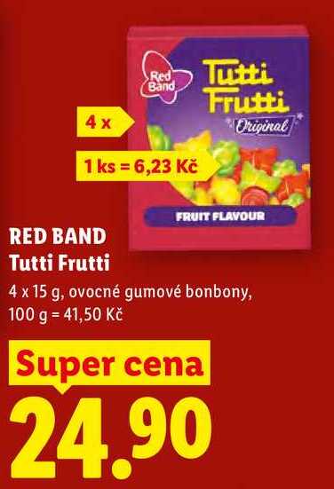 RED BAND Tutti Frutti 4 x 15 g