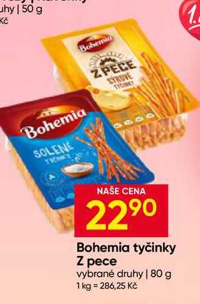 Bohemia tyčinky Z pece vybrané druhy 80 g
