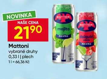 Mattoni vybrané druhy 0,33l plech 