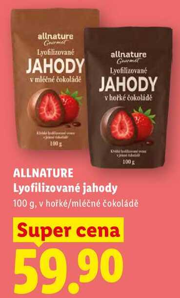 ALLNATURE Lyofilizované jahody 100 g   