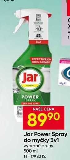 Jar Power Spray do myčky 3v1 vybrané druhy 500 ml Hruška