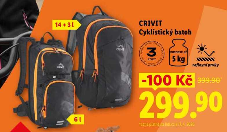 CRIVIT Cyklistický batoh