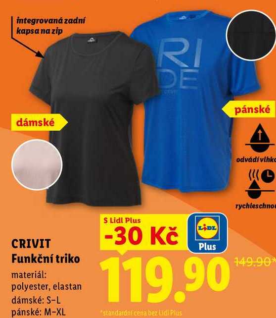 CRIVIT Funkční triko 