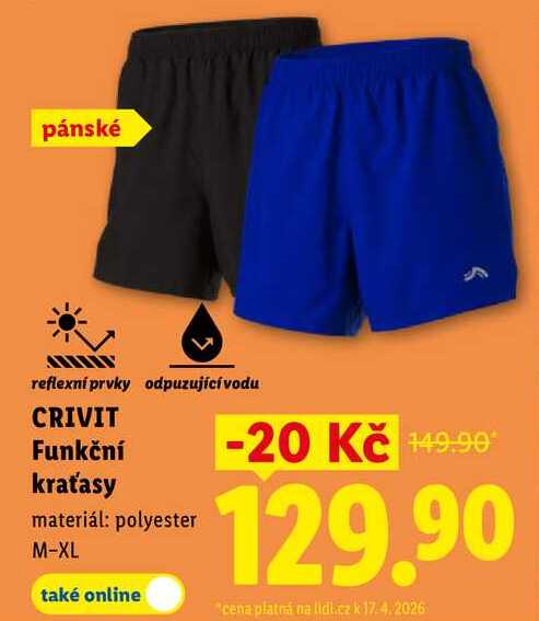 CRIVIT Funkční kraťasy 