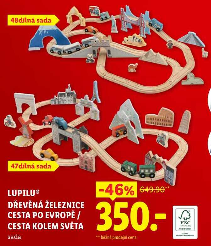 DŘEVĚNÁ ŽELEZNICE CESTA PO EVROPĚ/CESTA KOLEM SVĚTA Lidl