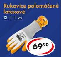 Rukavice polomáčené latexové