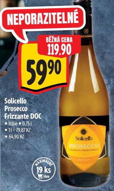 Solicello Prosecco Frizzante DOC, 0,75 l