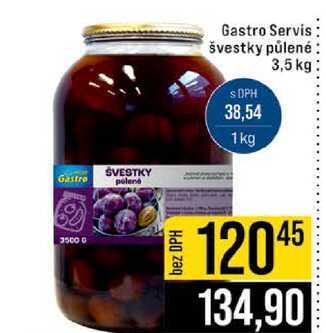 Gastro Servis švestky půlené 3,5 kg