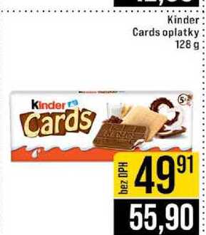 Kinder Cards oplatky 128 g