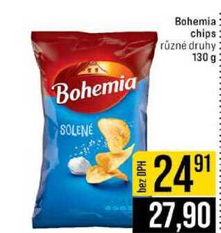 Bohemia chips různé druhy 130 g 