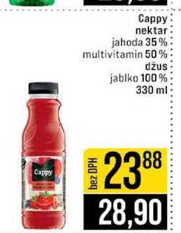 Cappy nektar jahoda 35%2 multivitamin 50% džus jablko 100% 330 ml 