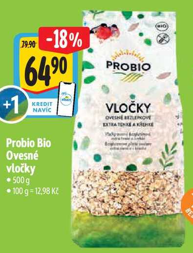 Probio Bio Ovesné vločky, 500 g  