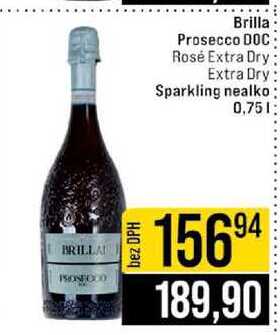 Brilla Prosecco DOC Rosé Extra Dry Extra Dry Sparkling nealko 0,75l