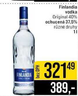 Finlandia vodka Original 40% ochucená 37,5% různé druhy 1l
