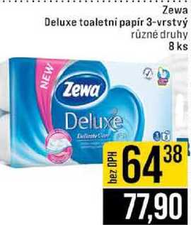Zewa Deluxe toaletni papír 3-vrstvý Zewa různé druhy 8 ks