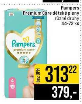 Pampers Premium Care dětské pleny různé druhy 44-72 ks JIP
