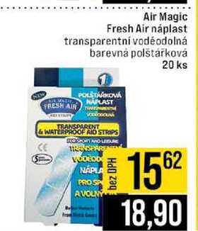 Air Magic Fresh Air náplast transparentní voděodolná barevná polštářková 20 ks 