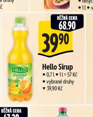   Hello Sirup 0,7 l
