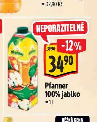  Pfanner 100% jablko 1 l